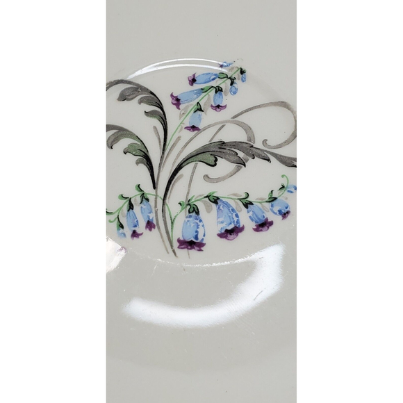 3 Edwin Knowles China Blue Bells Saucers - Picture 8 of 12